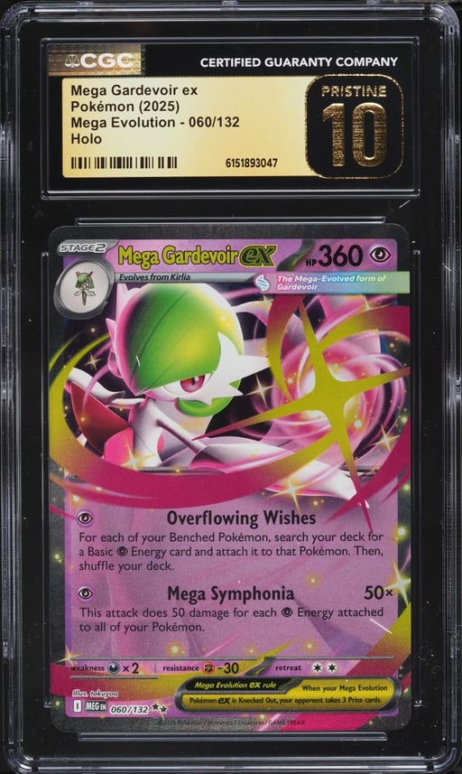 2025 Pokemon Mega Evolution Holo Mega Gardevoir ex #60 CGC 10 PRISTINE