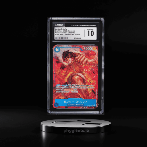 2022 One Piece Japanese Paramount War Alt Art Monkey D. Luffy #OP02-062 CGC 10 GEM MINT