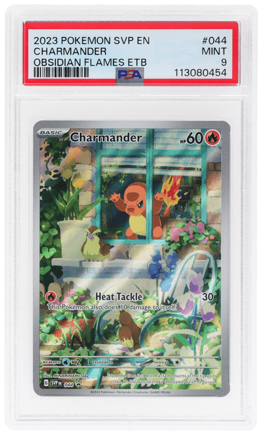 2023 Pokemon Scarlet and Violet Obsidian Flames Elite Trainer Box Charmander #044 PSA 9