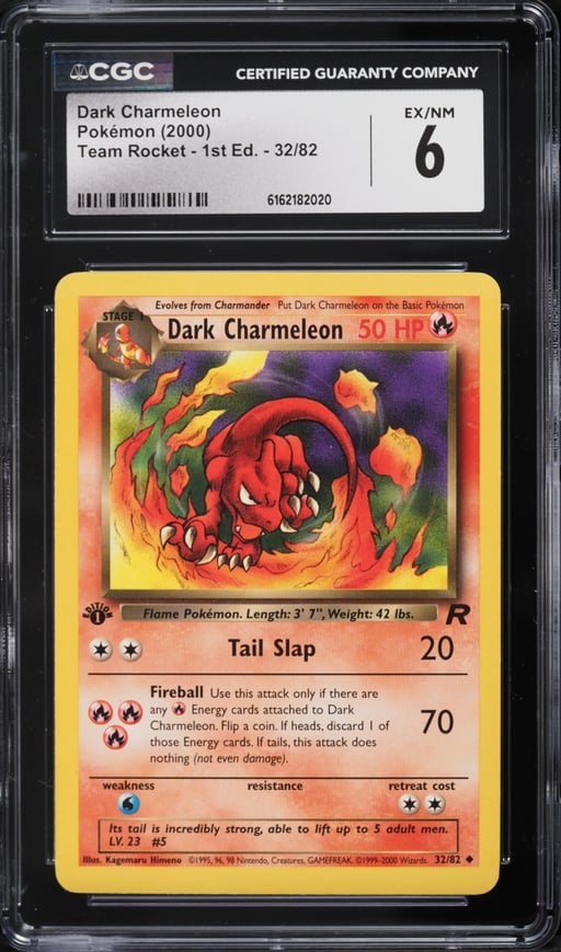 2000 Pokemon Team Rocket 1st Edition Dark Charmeleon #32 CGC 6 EXMT