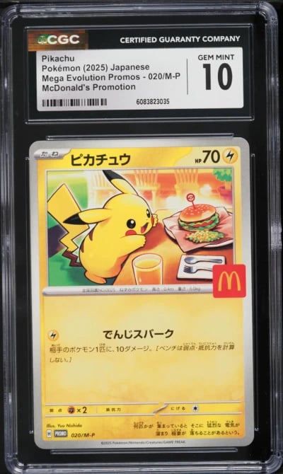 2025 Pokemon Japanese Mega Evolution McDonald's Pikachu #20 CGC 10 GEM MINT