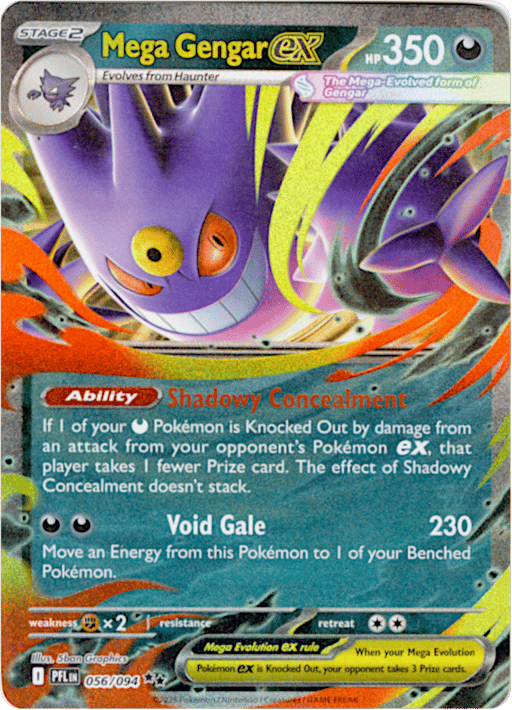 2025 Mega Gengar ex #56 Phantasmal Flames