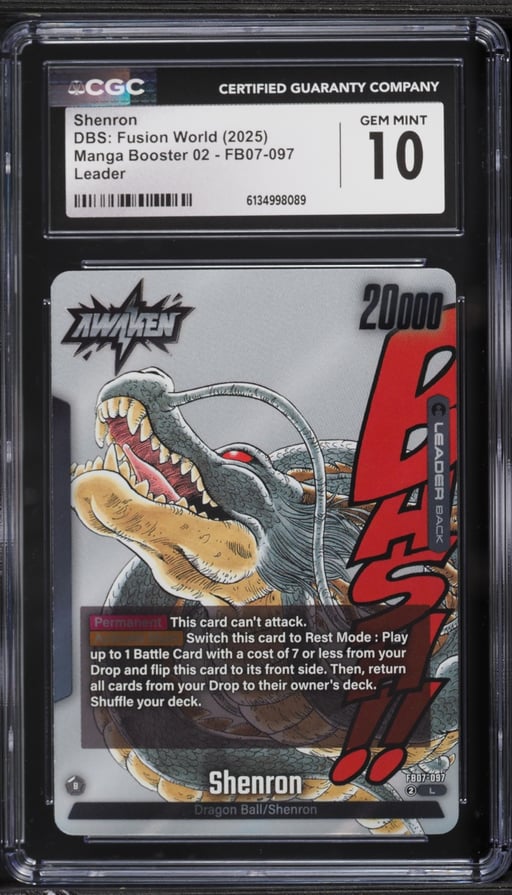 2025 Dragon Ball Super Fusion World Manga Booster 02 Leader Shenron #FB07-097 CGC 10 GEM MINT