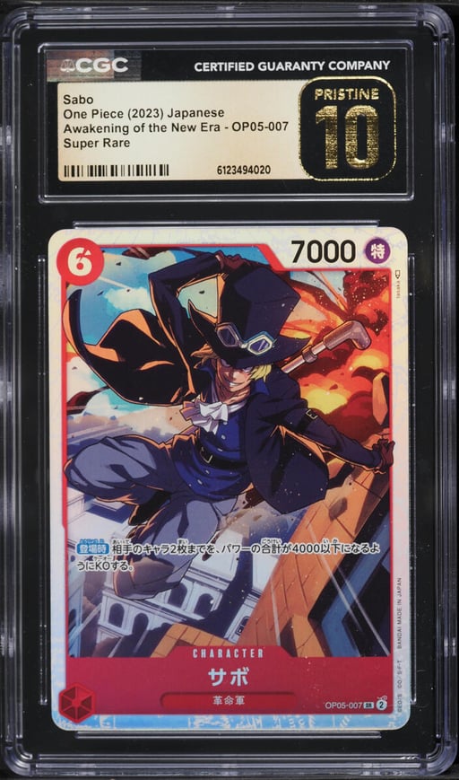 2023 One Piece Awakening Of the New Era Sabo #OP05-007 CGC 10 PRISTINE