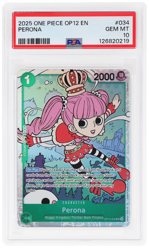 2025 One Piece Legacy of the Master Perona #OP12-034 PSA 10