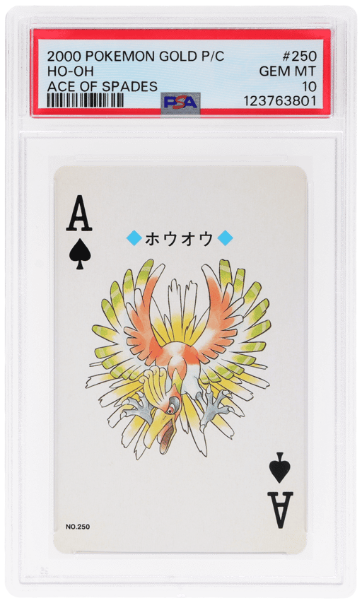 2000 Pokemon Playing Cards Ace of Spades Ho-Oh #250 PSA 10