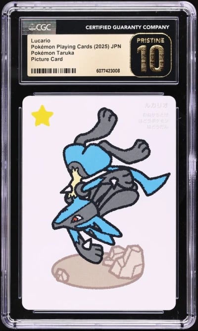 2025 Pokemon Japanese Playing Cards Taruka Picture Card Lucario CGC 10 PRISTINE