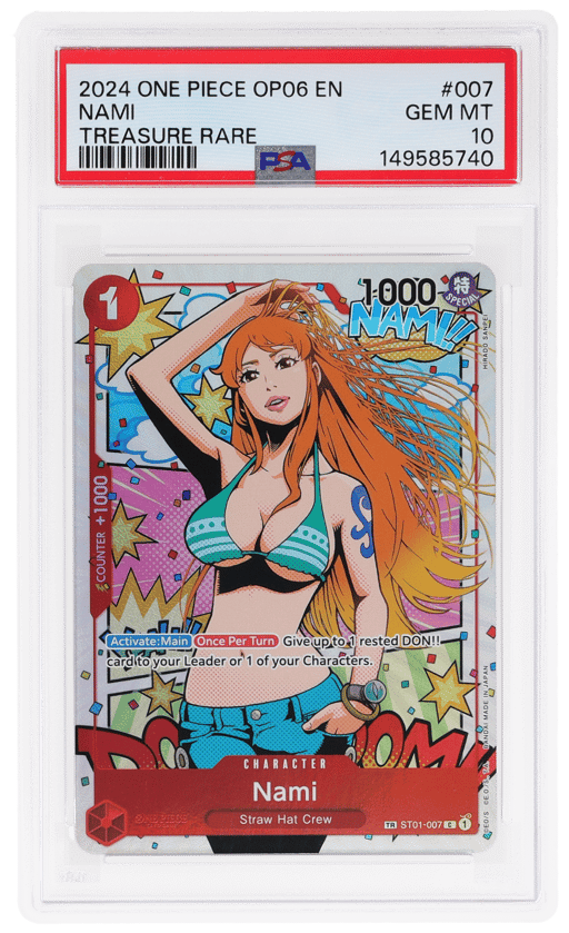 2024 One Piece Wings of the Captain Treasure Rare Nami #ST01007 PSA 10
