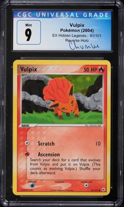2004 Pokemon EX Hidden Legends Reverse Holo Vulpix #81 CGC 9 MINT
