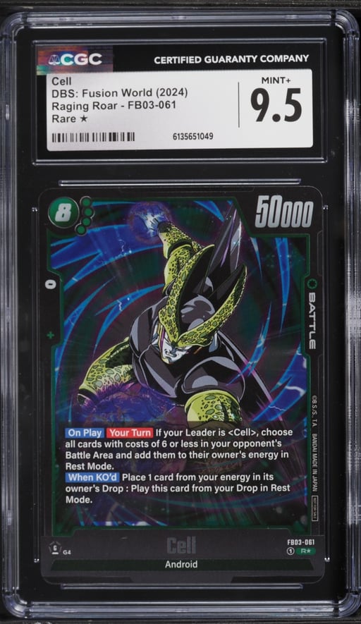 2024 DBS: Fusion World Raging Roar Cell #FB03-061 CGC 9.5 MINT+