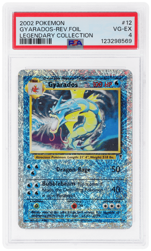 2002 Pokemon Legendary Collection Reverse Holo Gyarados #12 PSA 4