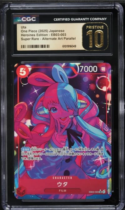 2025 One Piece Japanese Heroines Edition Alt Art Uta #EB03-003 CGC 10 PRISTINE