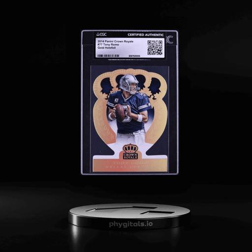 2014 Crown Royale Gold Holofoil Die-Cut Tony Romo /25 #77 CGC AUTH