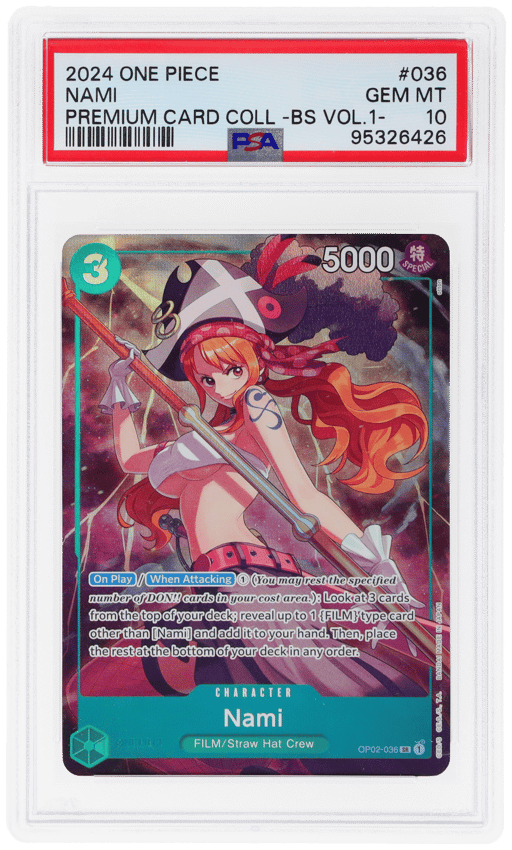 2024 One Piece Premium Card Collection Best Selection Volume 1 Nami #OP02036 PSA 10