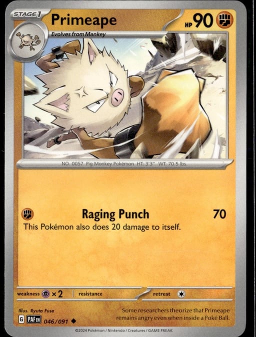 2024 Primeape #46 Paldean Fates