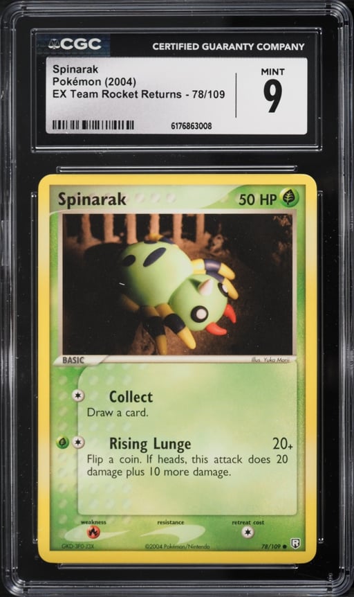 2004 Pokemon EX Team Rocket Returns Spinarak #78 CGC 9 MINT