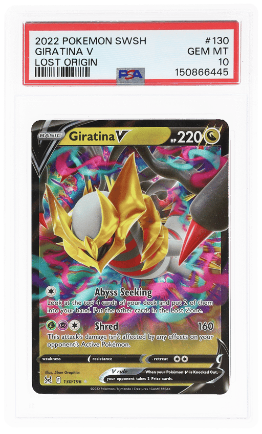 2022 Pokemon Sword and Shield Lost Origin Giratina V #130 PSA 10