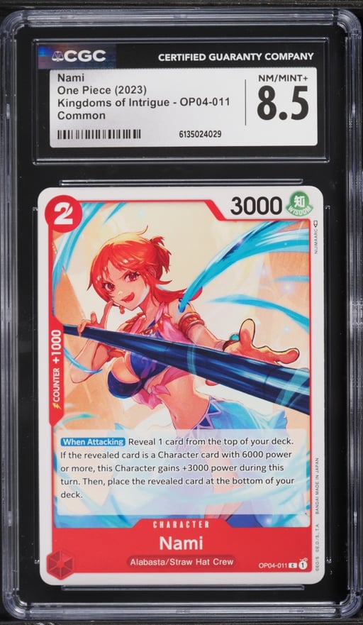 2023 One Piece Kingdoms Of Intrigue Nami #OP04-011 CGC 8.5 NM-MT+