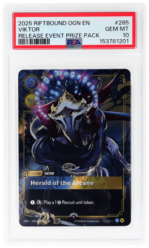 2025 Riftbound League of Legends Origins Release Event Prize Pack Viktor #265 PSA 10