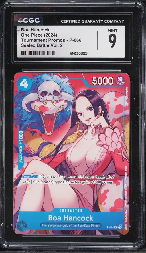 2024 One Piece Tournament Promo Sealed Battle Volume 2 Alt Art Boa Hancock #P-066 CGC 9 MINT