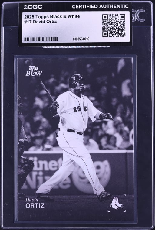 2025 Topps Black & White David Ortiz #17 CGC AUTH