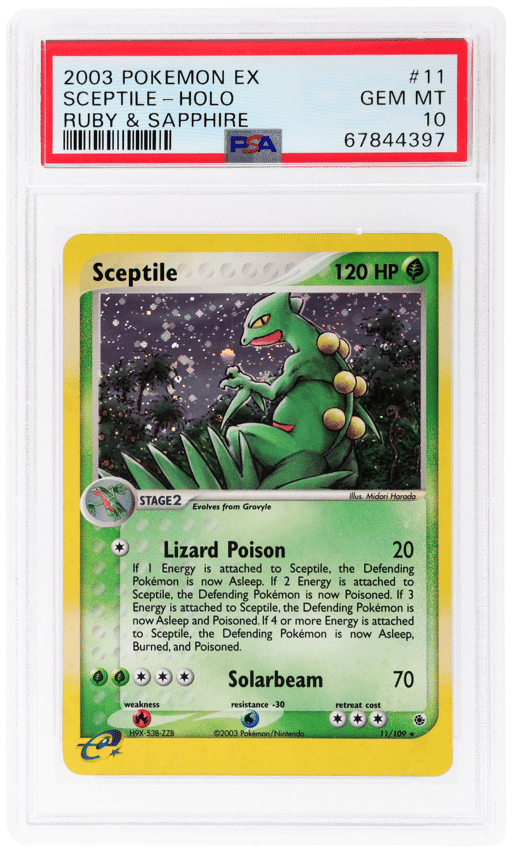 2003 Pokemon Ex Ruby and Sapphire Holo Sceptile #11 PSA 10