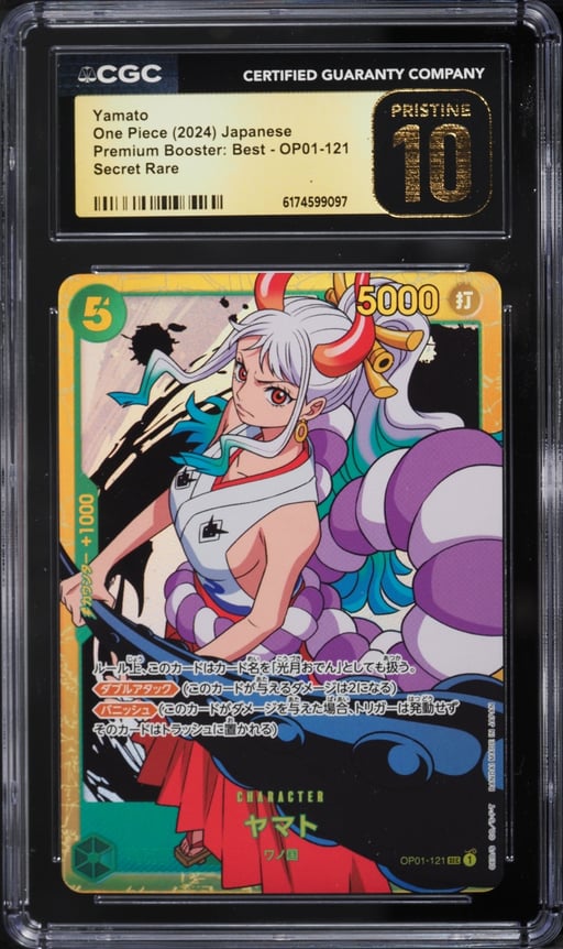 2024 One Piece Japanese Premium Booster Best SEC Yamato #OP01-121 CGC 10 PRISTINE