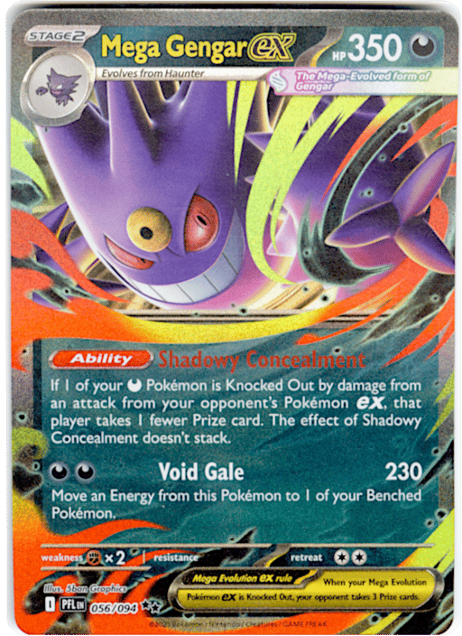 2025 Mega Gengar ex #56 Phantasmal Flames