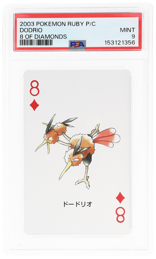 2003 Pokemon Ruby Version Playing Cards 8 of Diamonds Dodrio PSA 9