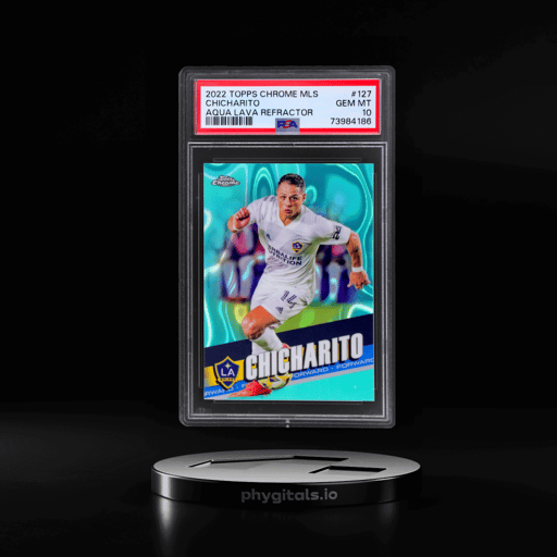 2022 Topps Chrome MLS Aqua Lava Refractors Chicharito #127 162/299 PSA 10
