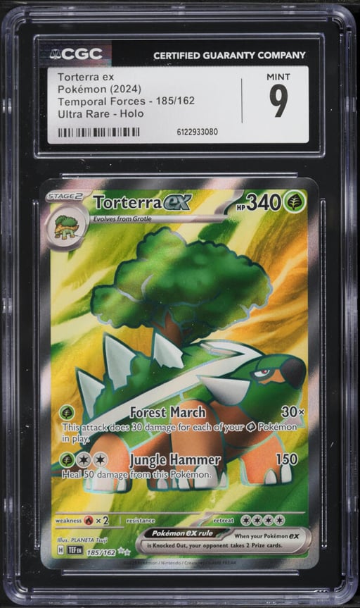 2024 Pokemon Scarlet & Violet Temporal Forces Full Art Torterra ex #185 CGC 9 MINT