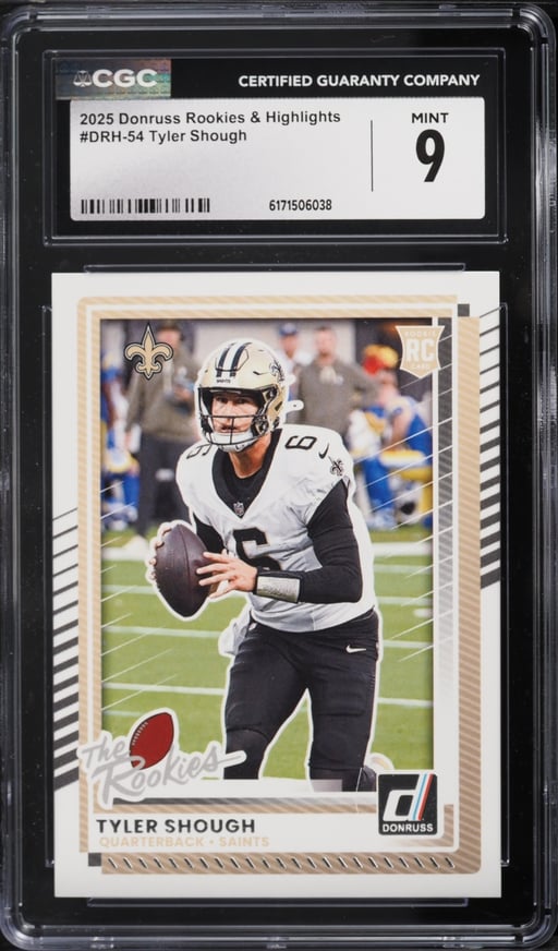 2025 Donruss Rookies & Highlights Tyler Shough ROOKIE #DRH-54 CGC 9 MINT