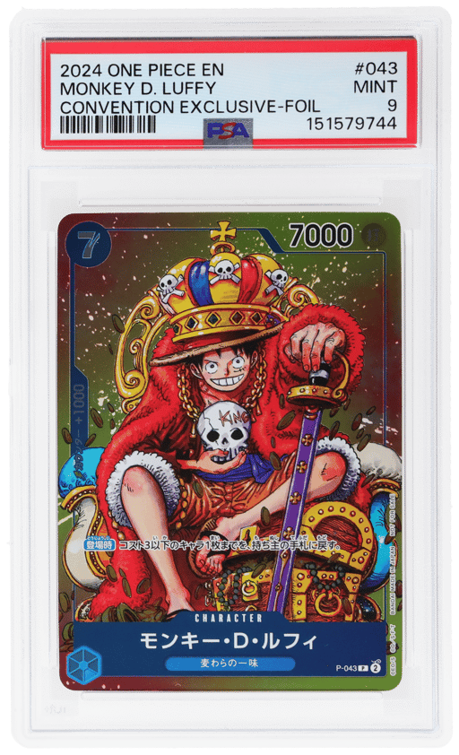 2024 One Piece Promo Convention Exclusive Foil Monkey D. Luffy #P043 PSA 9