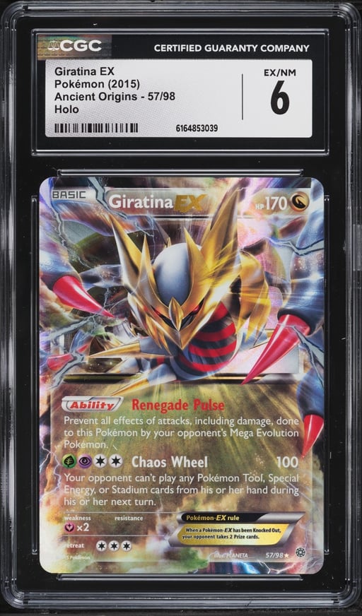 2015 Pokemon XY Ancient Origins Holo Giratina EX #57 CGC 6 EXMT