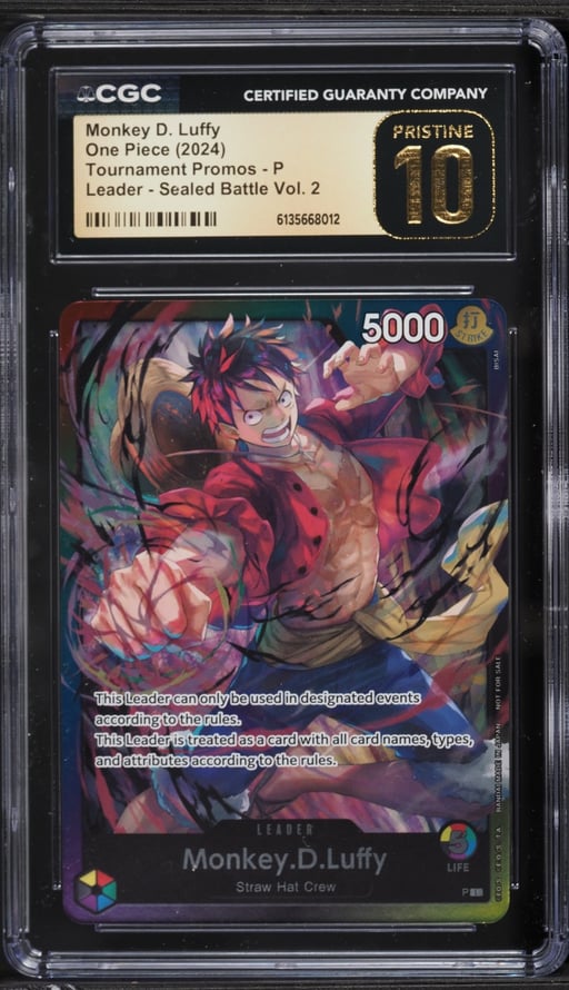 2024 One Piece Promo Sealed Battle Volume 2 Leader Monkey D. Luffy CGC 10 PRISTINE
