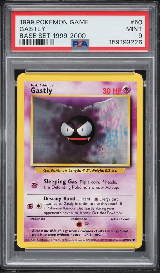 1999 Pokemon Base Set Gastly #50 PSA 9 MINT