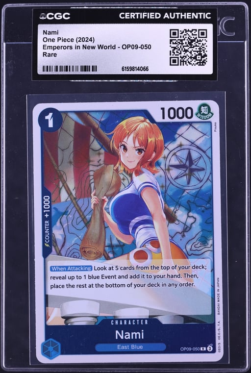2024 One Piece Emperors In The New World Nami #OP09-050 CGC AUTH