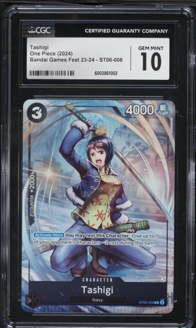2024 One Piece Bandai Games Fest Tashigi #ST06-006 CGC 10 GEM MINT