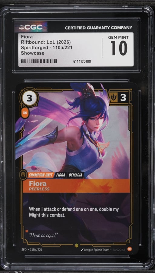 2026 Riftbound League Of Legends Spiritforged Fiora #110a CGC 10 GEM MINT