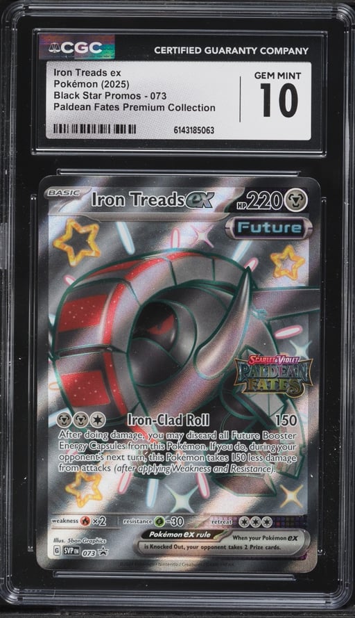 2025 Pokemon SV Promo Paldean Fates Premium Collection Full Art Iron Treads EX #73 CGC 10