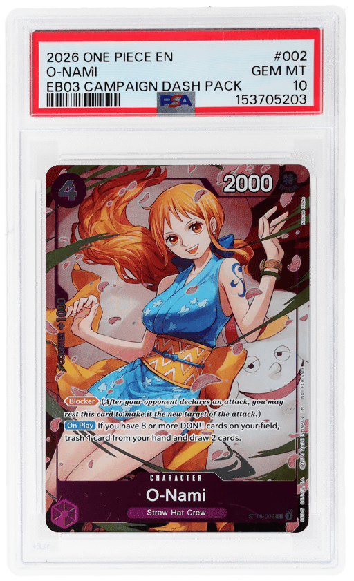 2026 One Piece Promo Heroines Campaign Dash Pack O-Nami #ST18002 PSA 10