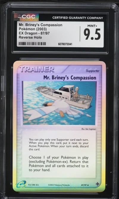2003 Pokemon EX Dragon Reverse Holo Mr. Briney's Compassion #87 CGC 9.5 MINT+