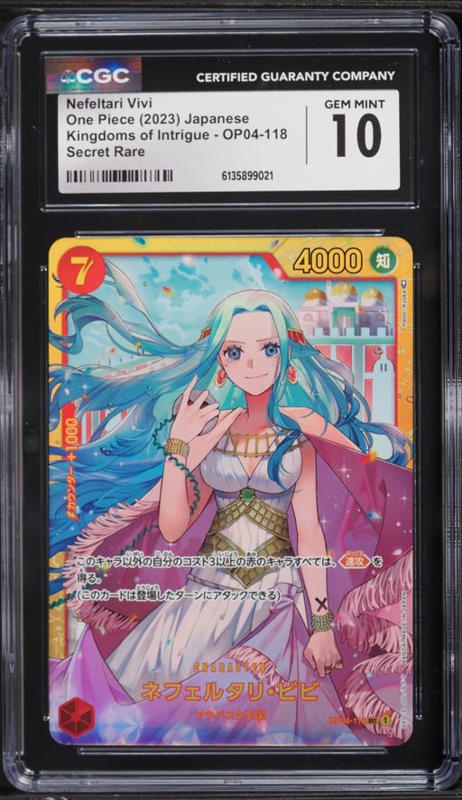2023 One Piece Japanese Kingdoms Of Intrigue SEC Nefeltari Vivi #OP04-118 CGC 10 GEM MINT