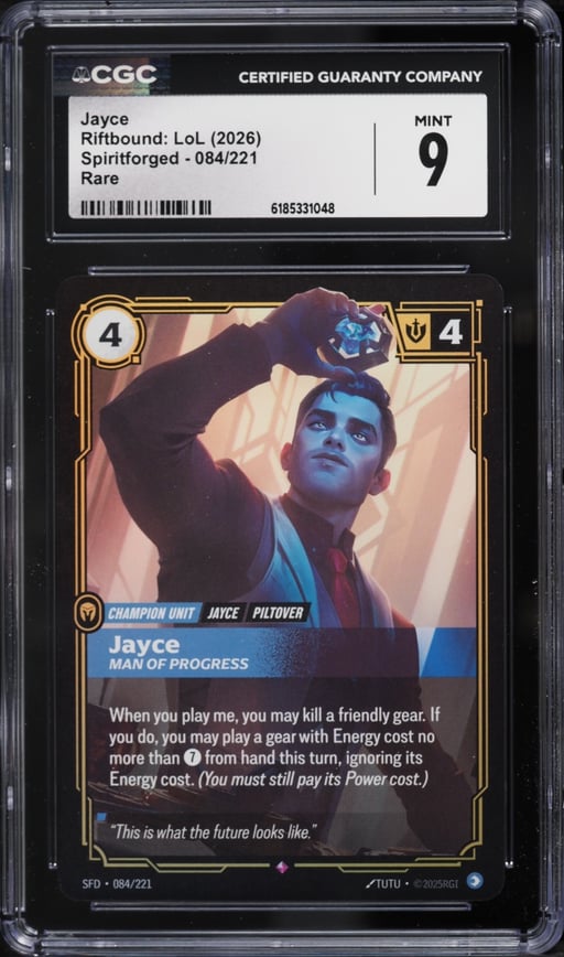 2026 Riftbound League Of Legends LoL Spiritforged Jayce #84 CGC 9 MINT