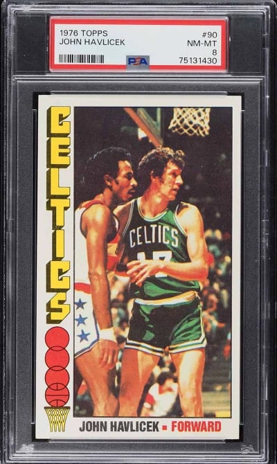 1976 Topps Basketball John Havlicek #90 PSA 8 NM-MT