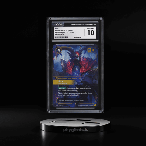 2026 Riftbound League Of Legends LoL Spiritforged Showcase Azir #177a CGC 10 GEM MINT