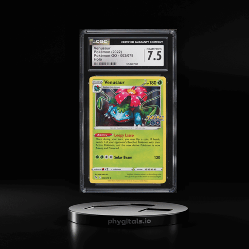 2022 Pokemon Sword & Shield Pokemon GO Holo Venusaur #3 CGC 7.5 NRMT+