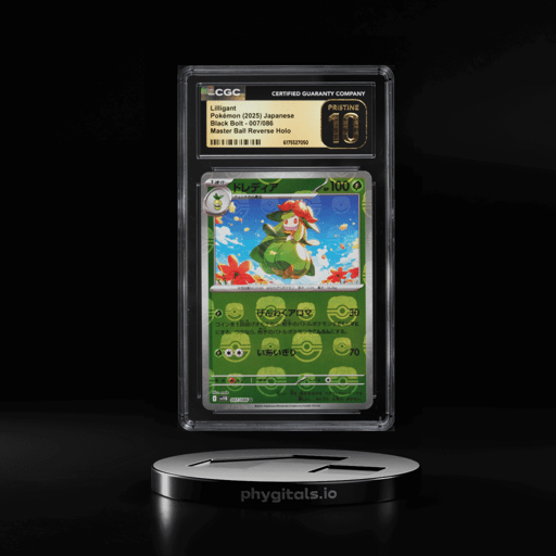 2025 Pokemon Japanese Scarlet & Violet Black Bolt Master Ball Reverse Holo Lilligant #7 CGC 10