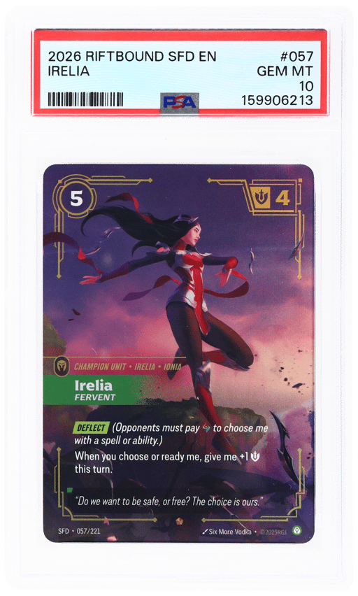 2026 Riftbound: League of Legends TCG Spiritforged Irelia #057 PSA 10