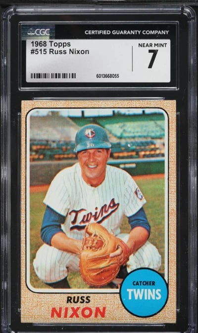 1968 Topps Russ Nixon #515 CGC 7 NRMT